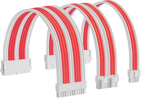 مجموعة كابل إمداد الطاقة PSU 18AWG ATX 24P+ (1) EPS 8-P+ (2) PCI-E8-P مع أمشاط الكابل (أسود/برتقالي) in Saudi Arabia