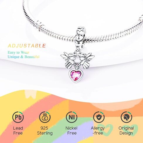 NUJIFFY 925 Sterling Silver Charms Beads for Bracelets & Necklaces, Colorful Horse Moon Charm Birthday Gifts Star Moon Pendant Jewelry for Women Men Teens in Saudi Arabia