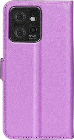 حافظة قلابة لهاتف Motorola ThinkPhone Wallet من جلد البولي يوريثان حافظة حماية مغناطيسية للهاتف المحمول لهاتف Moto Think Phone 5G Folio Book Cover مع حامل (أرجواني) in Kuwait