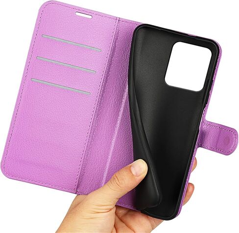 حافظة قلابة لهاتف Motorola ThinkPhone Wallet من جلد البولي يوريثان حافظة حماية مغناطيسية للهاتف المحمول لهاتف Moto Think Phone 5G Folio Book Cover مع حامل (أرجواني) in Kuwait