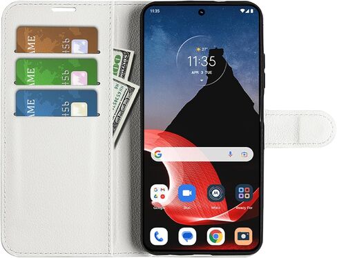 حافظة قلابة لهاتف Motorola ThinkPhone Wallet من جلد البولي يوريثان حافظة حماية مغناطيسية للهاتف المحمول لهاتف Moto Think Phone 5G Folio Book Cover مع حامل (أرجواني) in Kuwait