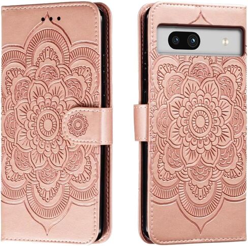 for Google Pixel 7a Case Wallet with Card Holder Kickstand Magnetic Soft Leather Flip Fold Case for Google Pixel 7A Cover (Pink) in Saudi Arabia
