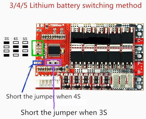 5S 50A ث / التوازن 3.7V 18650 خلية بطارية ليثيوم PCB BMS لوح حماية in Saudi Arabia
