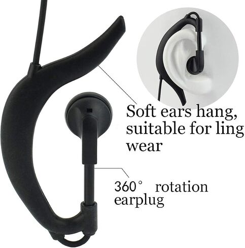 Retevis Volume Adjustable Walkie Talkie Earpiece with Mic, Compatible with Motorola CP100 CP100D CP185 CP200 CP200D GP300 Mag ONE BRP40 A8 HYT TC610 Walkie-Talkie, G-Type 2 Way Radio Earpiece(1 Pack) in Saudi Arabia