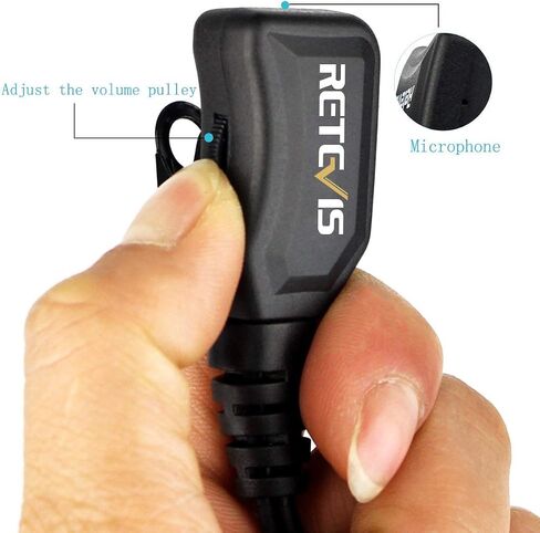 Retevis Volume Adjustable Walkie Talkie Earpiece with Mic, Compatible with Motorola CP100 CP100D CP185 CP200 CP200D GP300 Mag ONE BRP40 A8 HYT TC610 Walkie-Talkie, G-Type 2 Way Radio Earpiece(1 Pack) in Saudi Arabia