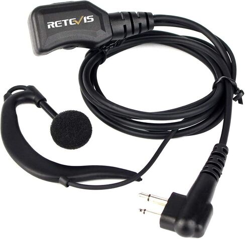 Retevis Volume Adjustable Walkie Talkie Earpiece with Mic, Compatible with Motorola CP100 CP100D CP185 CP200 CP200D GP300 Mag ONE BRP40 A8 HYT TC610 Walkie-Talkie, G-Type 2 Way Radio Earpiece(1 Pack) in Saudi Arabia