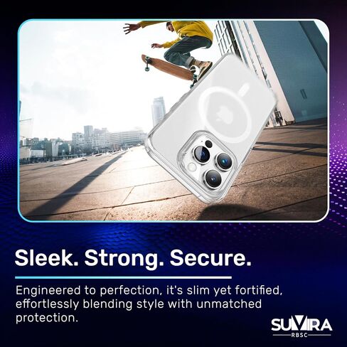 Phone Cover 5-in-1 Combo,Clear Magnetic Case, (Compatible with iPhone 15Pro Max), Non Yellowing with 2 Screen & 2Camera Lens Protectors- Ultimate Protection and Style in Saudi Arabia