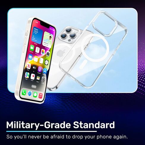 Phone Cover 5-in-1 Combo,Clear Magnetic Case, (Compatible with iPhone 15Pro Max), Non Yellowing with 2 Screen & 2Camera Lens Protectors- Ultimate Protection and Style in Saudi Arabia