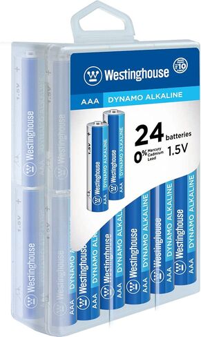 Westinghouse Alkaline AAA Batteries (Bulk Pack 24 Count), Leak-Proof & Long-Lasting Technology Triple A Primary Batteries with Lasting Power for High Drain Devices in Saudi Arabia