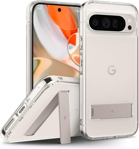 Caseology Capella Kickstand for Google Pixel 9 Pro Case, for Pixel 9 Case 5G [Military Grade Drop Tested](2024) - Clear Ivory in Saudi Arabia
