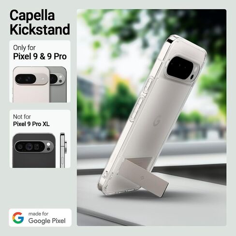 Caseology Capella Kickstand for Google Pixel 9 Pro Case, for Pixel 9 Case 5G [Military Grade Drop Tested](2024) - Clear Ivory in Saudi Arabia