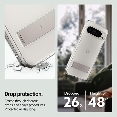 Caseology Capella Kickstand for Google Pixel 9 Pro Case, for Pixel 9 Case 5G [Military Grade Drop Tested](2024) - Clear Ivory in Saudi Arabia