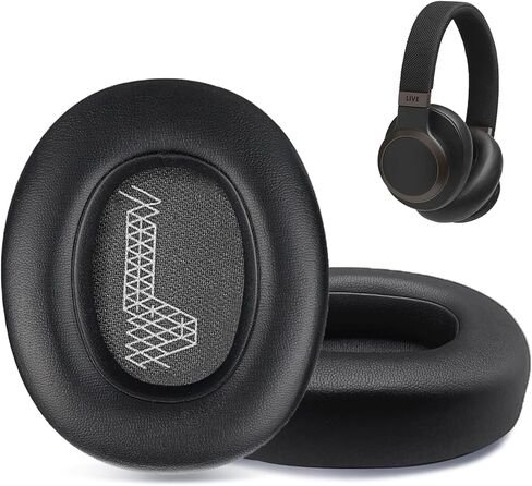 Replacement Ear Pads for JBL E65 (E65BT E65BTNC)/Live 650 (650NC 650BTNC)/Live 660 (660NC 660BTNC)/Duet NC Over-Ear Headphones, Headset Ear Cushions, Headset Earpads, Ear Cups Cover-Black in Saudi Arabia