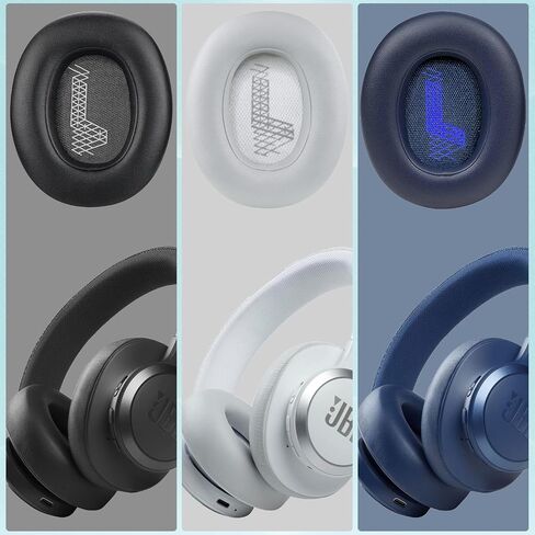 Replacement Ear Pads for JBL E65 (E65BT E65BTNC)/Live 650 (650NC 650BTNC)/Live 660 (660NC 660BTNC)/Duet NC Over-Ear Headphones, Headset Ear Cushions, Headset Earpads, Ear Cups Cover-Black in Saudi Arabia