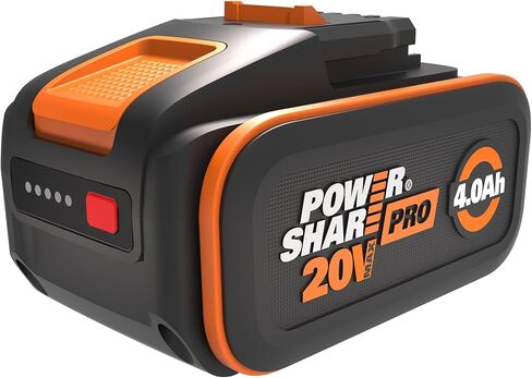 بطارية Worx WA3644 PowerShare Pro 20V 4.0Ah عالية السعة مع نظام إدارة البطارية والتحكم الذكي في الطاقة in Kuwait