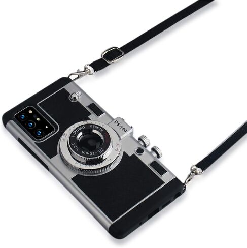 حافظة هاتف Awsaccy Emily in Paris لهاتف Samsung Galaxy S24 Ultra 5G 6.8 بوصة حافظة كاميرا غطاء كلاسيكي لطيف ثلاثي الأبعاد تصميم فريد من نوعه حافظة سيليكون مع حزام رقبة قابل للإزالة للفتيات والنساء باللون الأسود in Kuwait