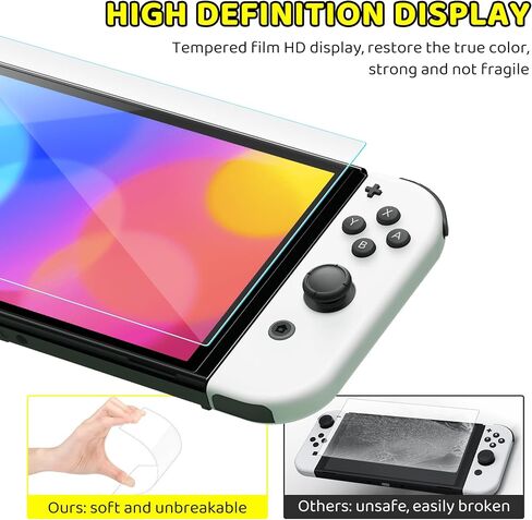 GOODVANCE Yellow Carrying Case for Nintendo Switch OLED, Cute Banana Portable Hardshell Travel Case Set, Switch Accessories Bundle for Boys with PC Case, Screen Protector, Shoulder Strap and Thumb Cap in Saudi Arabia
