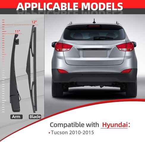 استبدال OTUAYAUTO لسيارة Hyundai Tucson 2005-2009، 2005-2010 Kia Sportage مجموعة شفرات ذراع ممسحة الزجاج الأمامي الخلفي - استبدال مصنع OEM in Saudi Arabia