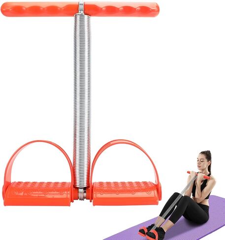 Get a Full-Body Workout at Home with The Pedal Puller Sit Up Exercise Equipment - Single Spring, Pedal Resistance Band with Handle for Arm, Abdominal, and Leg Exercise - Perfect for Your Home Gym in Saudi Arabia