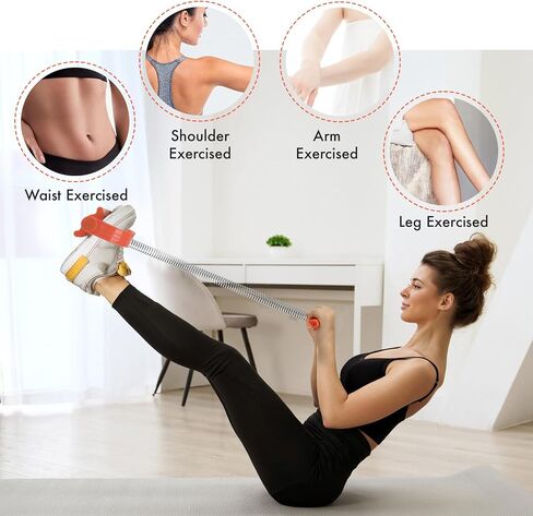 Get a Full-Body Workout at Home with The Pedal Puller Sit Up Exercise Equipment - Single Spring, Pedal Resistance Band with Handle for Arm, Abdominal, and Leg Exercise - Perfect for Your Home Gym in Saudi Arabia