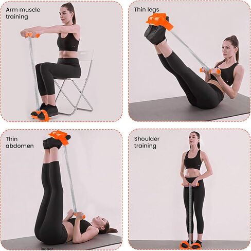 Get a Full-Body Workout at Home with The Pedal Puller Sit Up Exercise Equipment - Single Spring, Pedal Resistance Band with Handle for Arm, Abdominal, and Leg Exercise - Perfect for Your Home Gym in Saudi Arabia