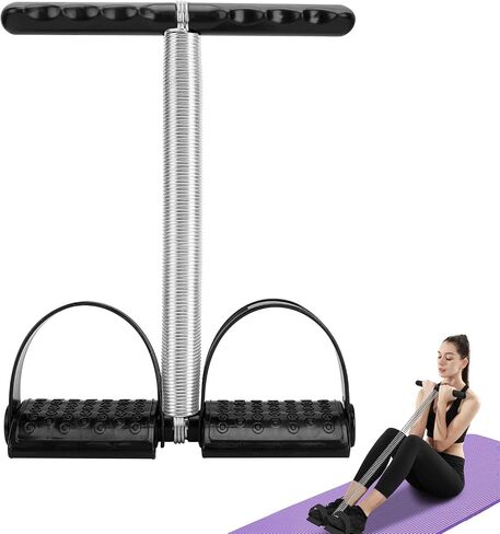 Get a Full-Body Workout at Home with The Pedal Puller Sit Up Exercise Equipment - Single Spring, Pedal Resistance Band with Handle for Arm, Abdominal, and Leg Exercise - Perfect for Your Home Gym in Saudi Arabia