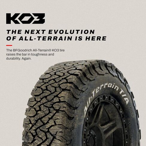 BFGoodrich All-Terrain T/A KO3 Car Tire for Light Trucks, SUVs, and Crossovers, LT285/70R17/C 116/113S in Saudi Arabia