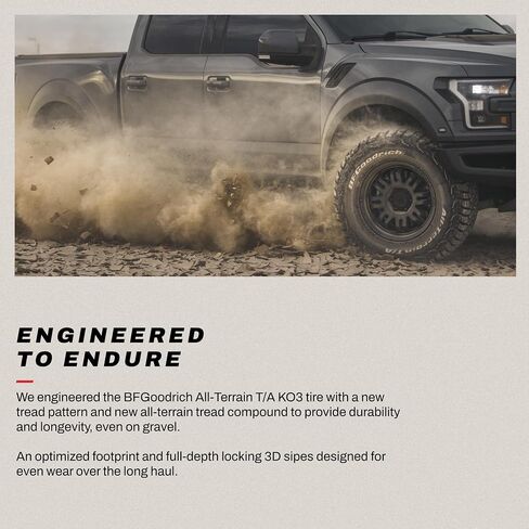 BFGoodrich All-Terrain T/A KO3 Car Tire for Light Trucks, SUVs, and Crossovers, LT285/70R17/C 116/113S in Saudi Arabia