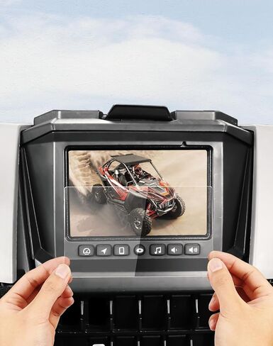 KEMIMOTO Tempered Glass Screen Protector Compatible with Polaris RZR PRO XP/R Turbo Sportsman Ranger General Xpedition 7 inch Ride Command Snowmobile 7S Display 2022 2023 2024 2025 Accessories 2 Pack in Saudi Arabia