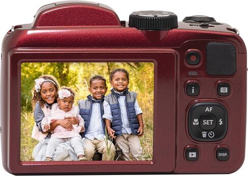 كاميرا KODAK PIXPRO Red AZ255 16MP رقمية 25X زووم بصري 24 مم عدسة زاوية واسعة تثبيت الصورة البصرية 1080P Full HD Video 3 بوصة LCD كاميرا تسجيل فيديو + بطاقة 64 جيجابايت + حافظة + حامل ثلاثي + حزمة in Kuwait