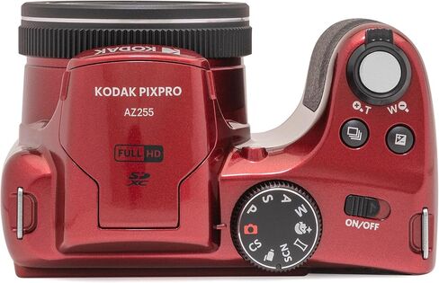 كاميرا KODAK PIXPRO Red AZ255 16MP رقمية 25X زووم بصري 24 مم عدسة زاوية واسعة تثبيت الصورة البصرية 1080P Full HD Video 3 بوصة LCD كاميرا تسجيل فيديو + بطاقة 64 جيجابايت + حافظة + حامل ثلاثي + حزمة in Kuwait