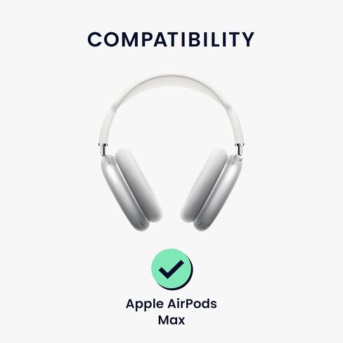 حافظة kwmobile متوافقة مع حافظة Apple Airpods Max - غطاء حماية من البوليستر لسماعات الرأس - أسود in Kuwait