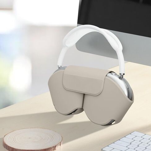 حافظة kwmobile متوافقة مع حافظة Apple Airpods Max - غطاء حماية من البوليستر لسماعات الرأس - أسود in Kuwait
