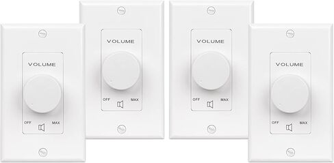 Pure Resonance Audio VC100W 100W Decora 70V Commercial Volume Control - White (Single) in Kuwait