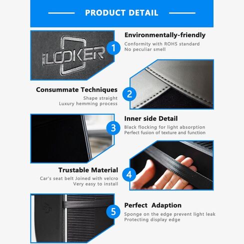 غطاء شاشة فيديو LED بإطار نحيف للغاية مقاس 27 بوصة من iLooker-27S غطاء شمسي لجهاز Dell HP Viewsonic Philips Samsung LG EIZO NEC ASUS ACER BENQ AOC LENOVO، يناسب عرض إطار الشاشة 610-630 مم in Kuwait