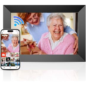 Digital Picture Frame, Touch Screen Photo Frame Electronic, 32GB, Auto-Rotate, Customizable for Friends and Family, Share Photos/Videos Instantly from Anywhere (Black, 10.1 Inch)