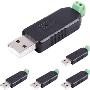 USB to RS485 485 Converter Adapter 340Chip USB to Serial Port Module USB Self-Recovery Protection, for Win7/for Linux/for XP/for Vista - 5pcs
