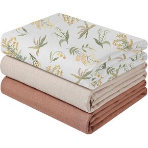 Muslin Swaddle Blankets for Boys & Girls, 3 Pack Muslin Baby Blanket for Unisex, Newborn Receiving Blanket, Large 47 x 47 inches, Soft Breathable Baby Swaddles