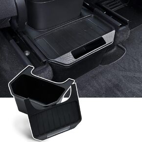 2020 2021 2022 2023 Tesla Model Y منظم وحدة التحكم المركزية الخلفية خلف المقعد، سلة المهملات/حامل مناديل الصف الثاني/صندوق تخزين لملحقات الطراز Y (أبيض) in Kuwait