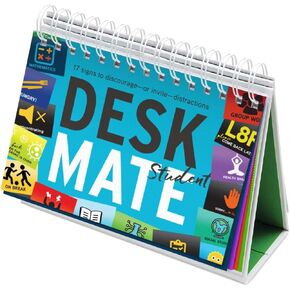 Trainers Warehouse Deskmate Plus - ملحقات مكتب المكتب | 24 علامة لتثبيط (أو دعوة) الانحرافات | لافتات للمكتب - حامل متين على طراز التقويم مقاس 12.7 سم ارتفاعًا × 17.78 سم عرضًا