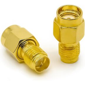 2PCS SMA Connector Cable Gender Changer, RP SMA Female to RP SMA Male Antenna Adapter, Low Loss SMA Coax Connector Coax Cable Adapter for Radio, Audio, Video, Car Aerial