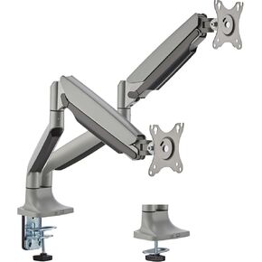 THRONMAX MS60 Monitor Mount, Computer Monitor Stand Holder, 13 to 32 Inch Gas Monitor Arm, Adjustable Stand, Vesa Mount with Clamp and Grommet Base