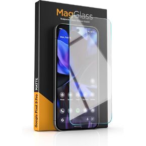 magglass Matte Screen Protector for Google Pixel 9/9 Pro (6.3") Anti-Glare Tempered Glass with Alignment Applicator (Fingerprint Unlock Compatible)