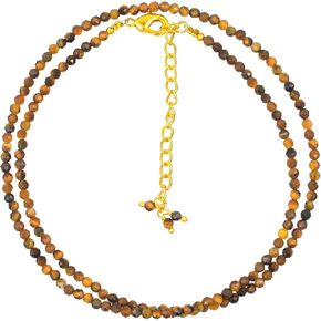 TGH Natural Lapis Lazuli Gemstone Handmade Beaded Necklace, Faceted Beads Energy Stones, September Birthstone, Healing Crystals Women Fashion Jewelry gift