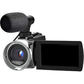 4K Video Camera Camcorder 48MP 18X Digital Zoom Vlogging Camera for YouTube with Microphone
