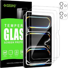 Screen Protector for iPad Pro 11 inch M4 (2024), 9H Tempered Glass Film, HD Clear, [2+2Pack]
