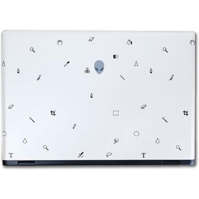 Laptop Skin Compatible with Alienware M16 R2 (2024) - Pixel Pattern - Premium 3M Vinyl Protective Wrap Decal Cover - Easy to Apply | Crafted in The USA by MightySkins