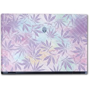 Carbon Fiber Laptop Skin Compatible with Alienware M16 R2 (2024) - Pastel Mary - Premium 3M Vinyl Protective Wrap Decal Cover - Easy to Apply | Crafted in The USA by MightySkins