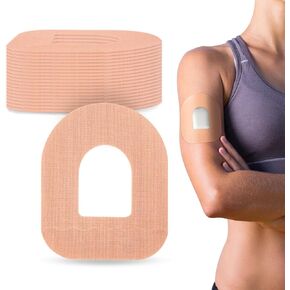 20 عبوة من رقعات لاصقة لـ omnipod 5 - أغطية مستشعر مقاومة للماء، سهلة الاستخدام، رقعات وردية مقطوعة مسبقًا، حماية طويلة من 10 إلى 14 يومًا من YOUSHARES (وردي)