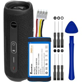 5400mAh GSP-1S2P-F6D Replacement Battery for JBL Flip 6 Waterproof Portable Bluetooth Speaker with Repair Tool Kits